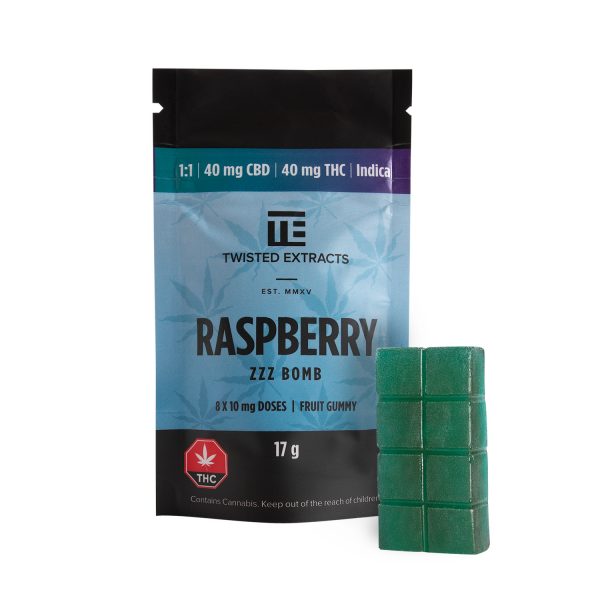 Blue Raspberry 1:1 Zzz Bomb (40mg THC + 40mg CBD)