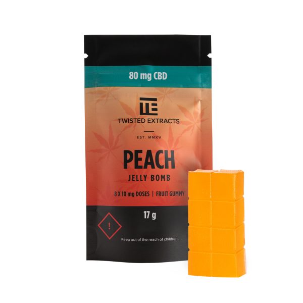 Peach CBD Jelly Bomb (80mg CBD)