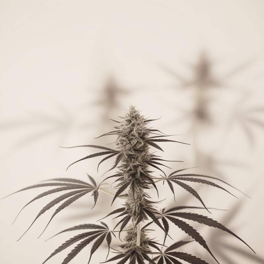 ganja express a plant with leaves and a bud