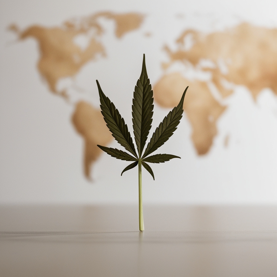 Ganja Express a leaf on a table