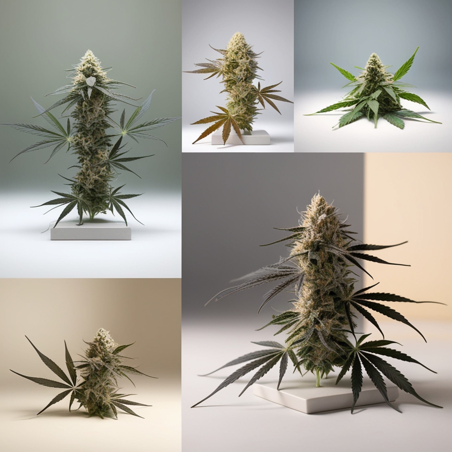 a collage of a plant Ganja Express