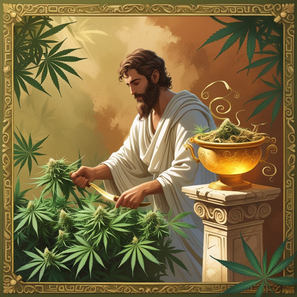budget buds a man cutting a plant