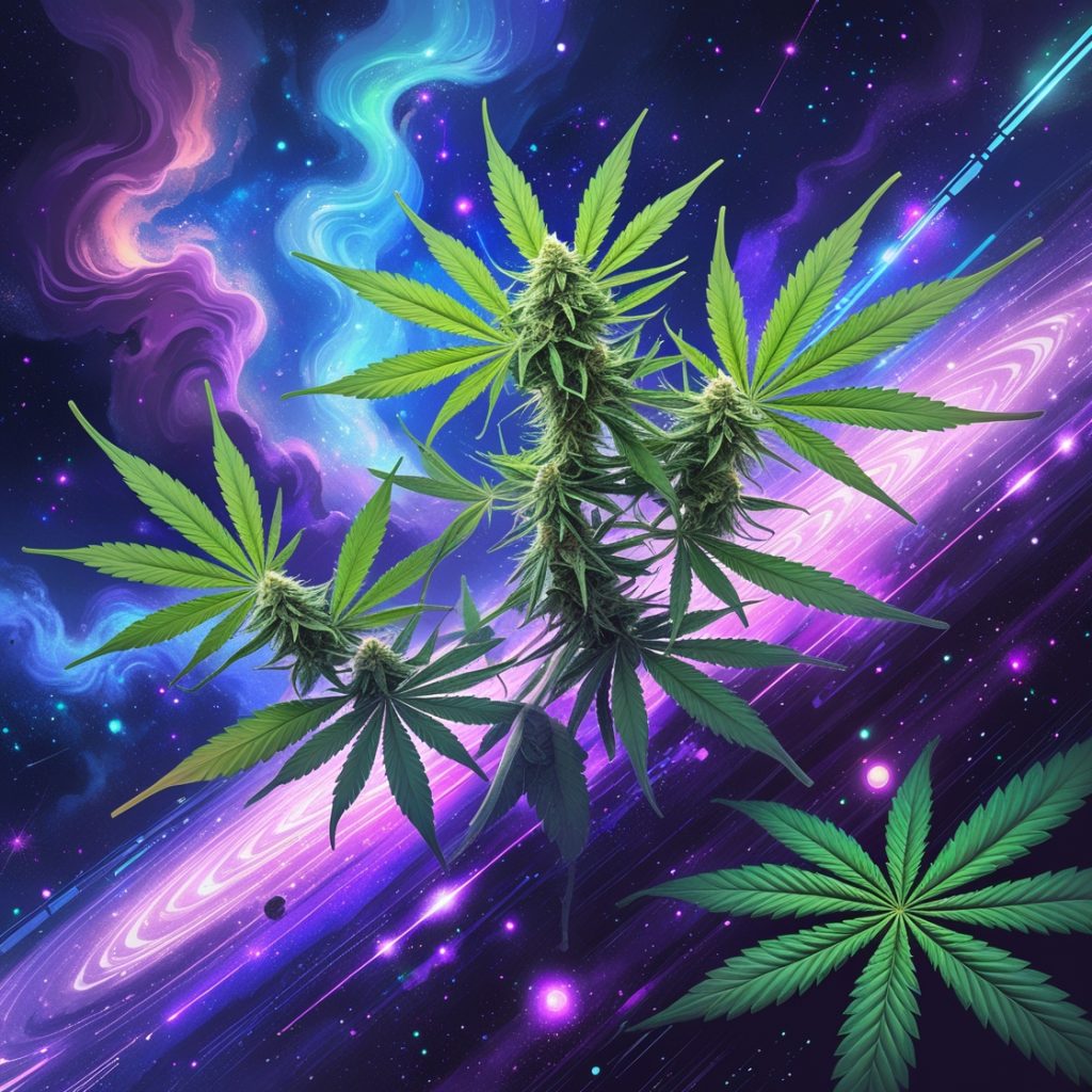 serene farms a green plant with leaves in space