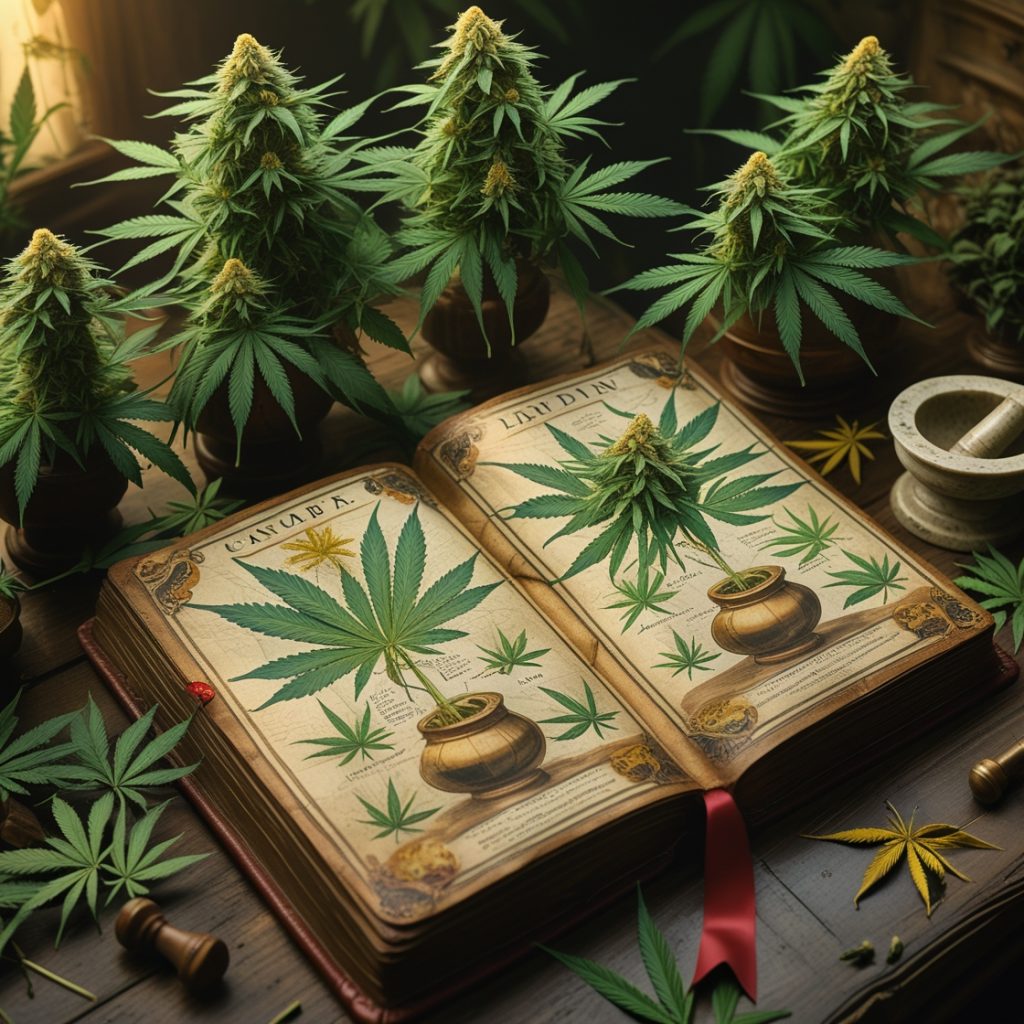ganja express a book with plants on it